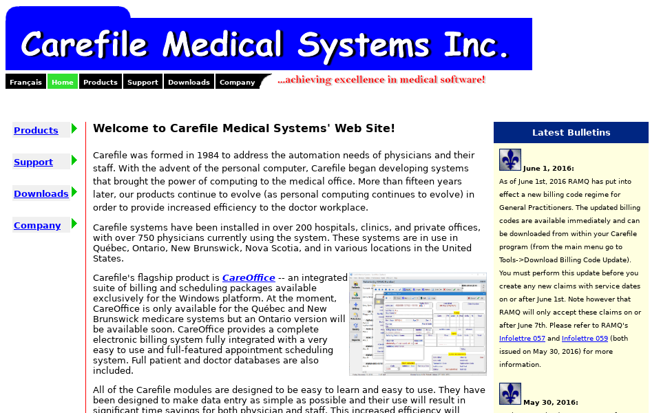 www.carefile.com/ screen capture