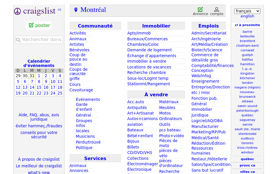 montreal.craigslist.org/ screen capture