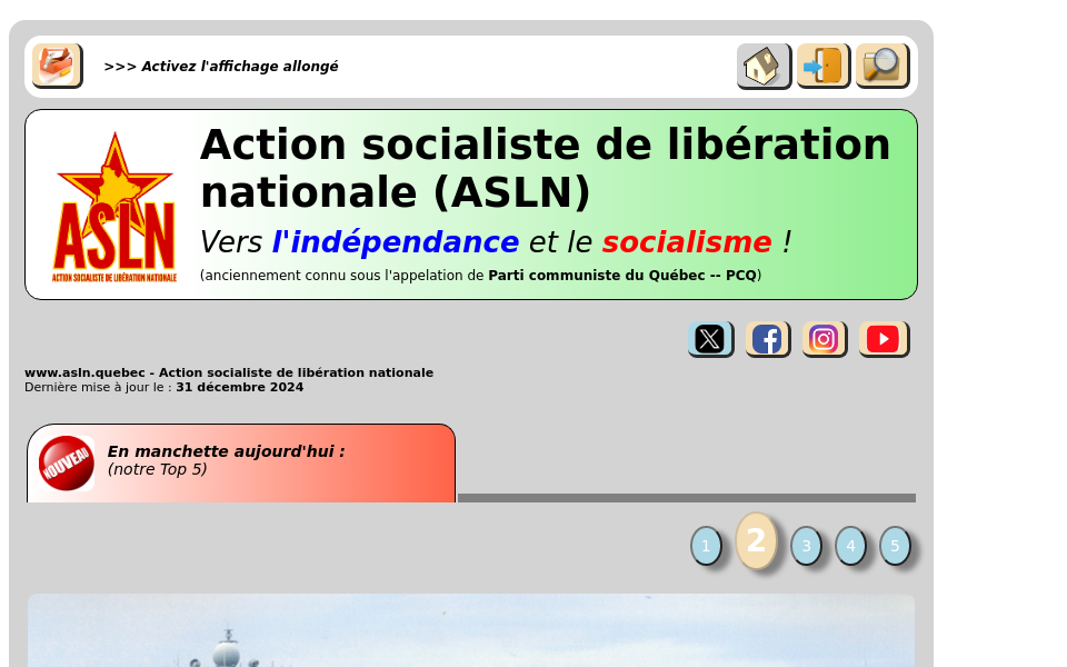 www.asln.quebec/ screen capture