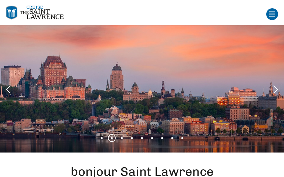www.cruisesaintlawrence.com/ screen capture