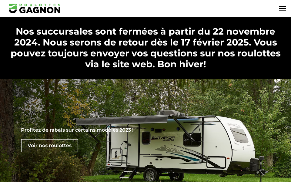 roulottesgagnon.com/ screen capture